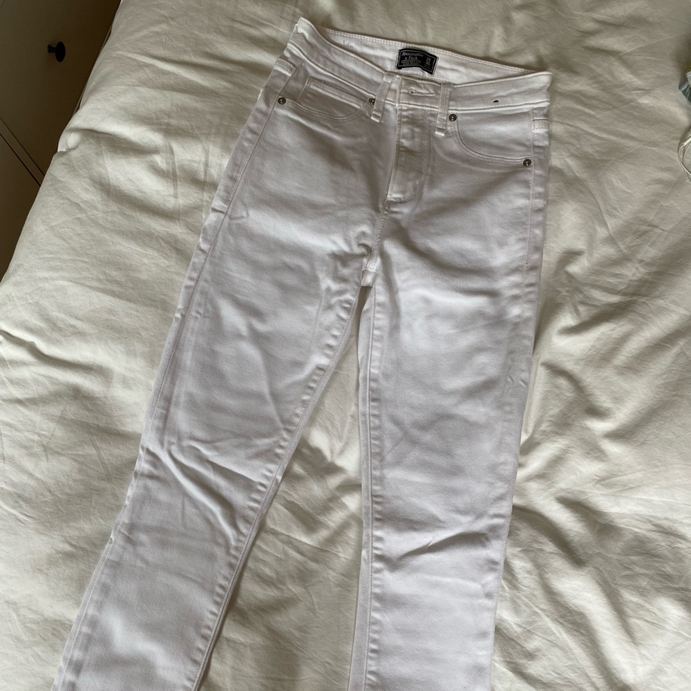 A&F super high rise jeans